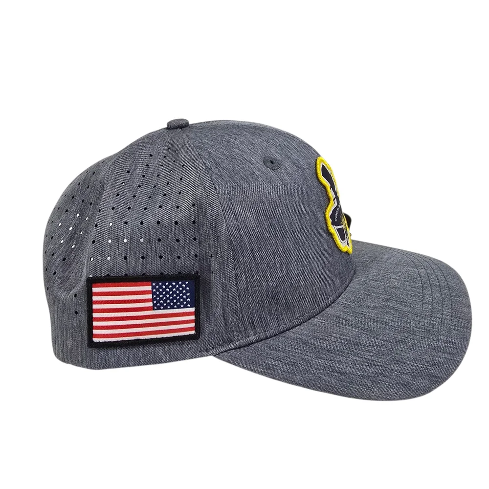 Conch Republic Gray Baseball Cap with Yellow-Outlined Patch New